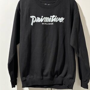 Primitive Black Crewneck Sweater Classic Style